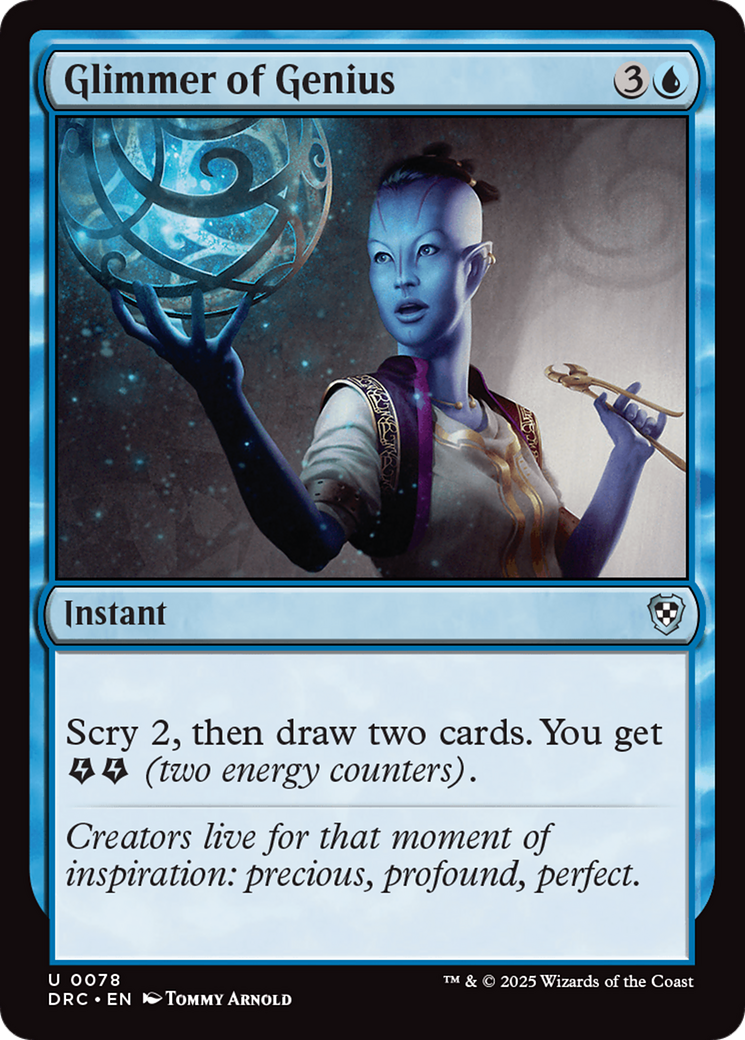 Glimmer of Genius [Aetherdrift Commander] | Dumpster Cat Games