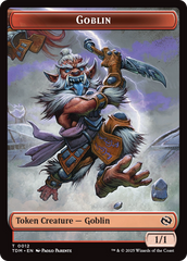 Goblin // Warrior Double-Sided Token [Tarkir: Dragonstorm Tokens] | Dumpster Cat Games