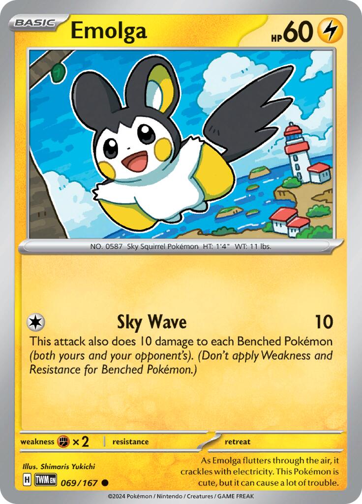 Emolga (069/167) [Scarlet & Violet: Twilight Masquerade] | Dumpster Cat Games