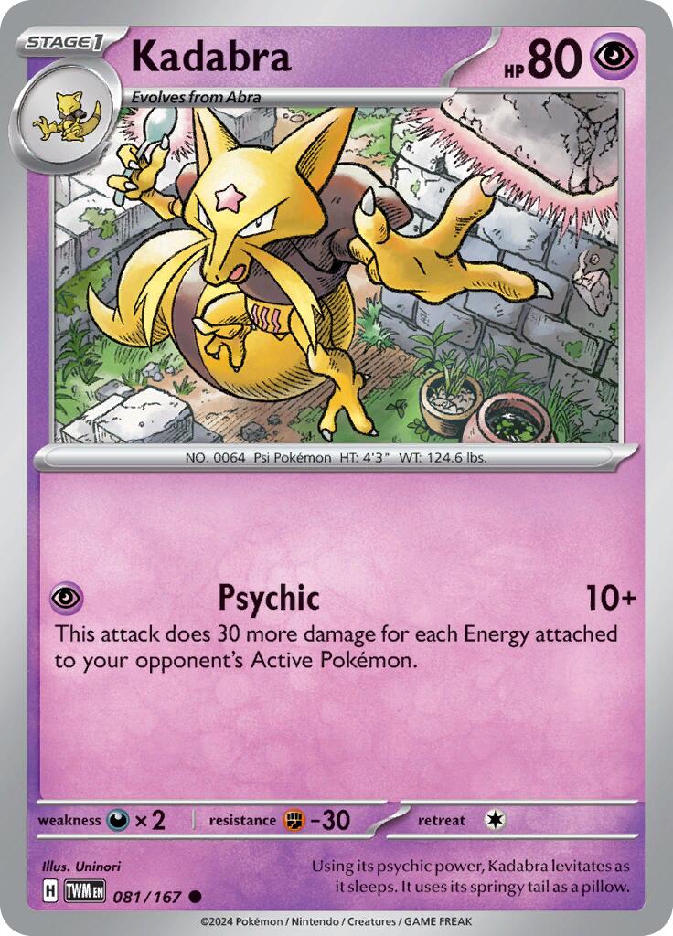 Kadabra (081/167) [Scarlet & Violet: Twilight Masquerade] | Dumpster Cat Games