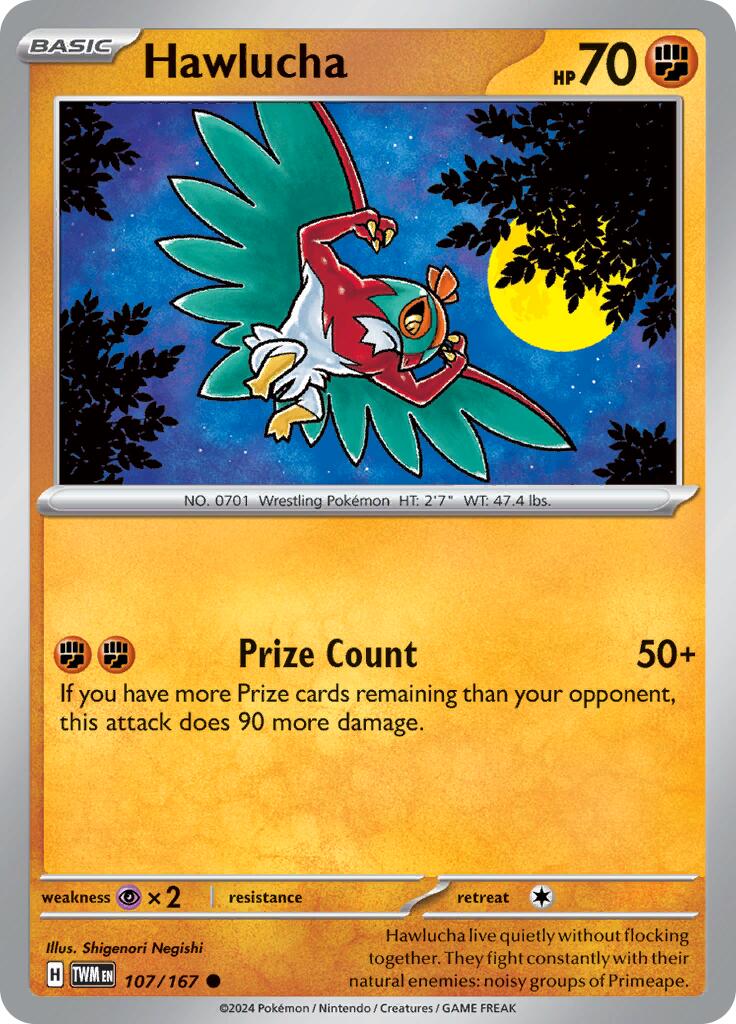Hawlucha (107/167) [Scarlet & Violet: Twilight Masquerade] | Dumpster Cat Games
