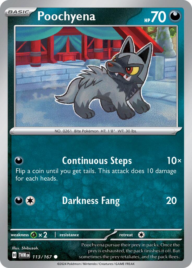 Poochyena (113/167) [Scarlet & Violet: Twilight Masquerade] | Dumpster Cat Games
