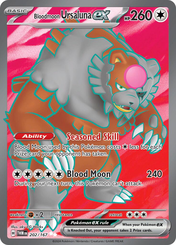 Bloodmoon Ursaluna ex (202/167) [Scarlet & Violet: Twilight Masquerade] | Dumpster Cat Games