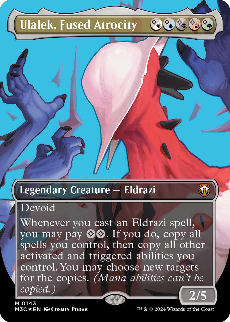 Ulalek, Fused Atrocity (Borderless) (Ripple Foil) [Modern Horizons 3 Commander] | Dumpster Cat Games