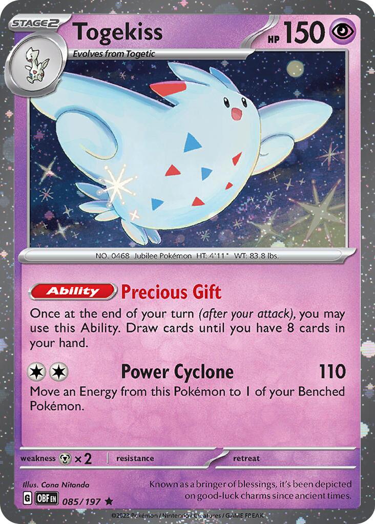 Togekiss (085/197) (Cosmos Holo) [Scarlet & Violet: Obsidian Flames] | Dumpster Cat Games