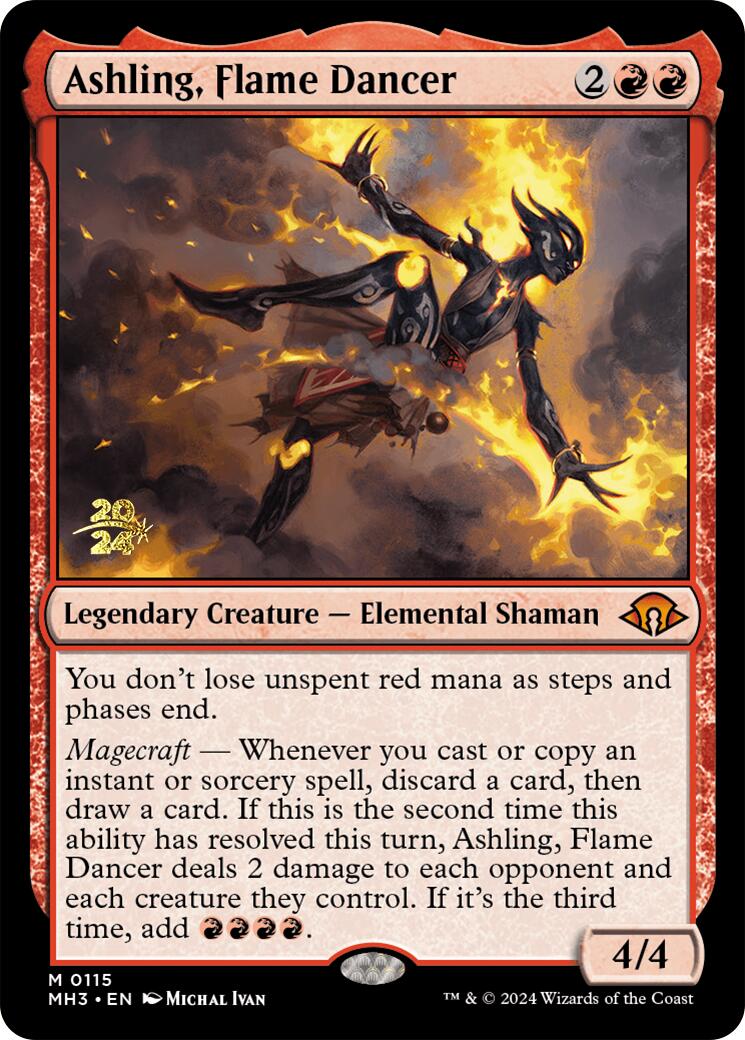 Ashling, Flame Dancer [Modern Horizons 3 Prerelease Promos] | Dumpster Cat Games