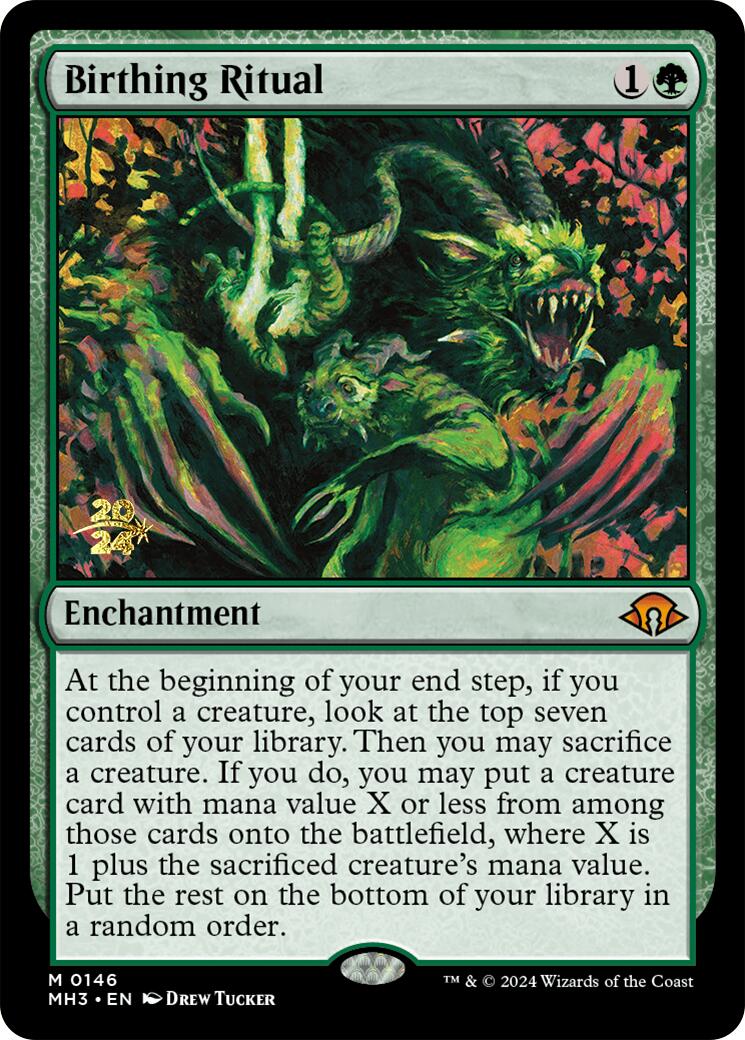 Birthing Ritual [Modern Horizons 3 Prerelease Promos] | Dumpster Cat Games