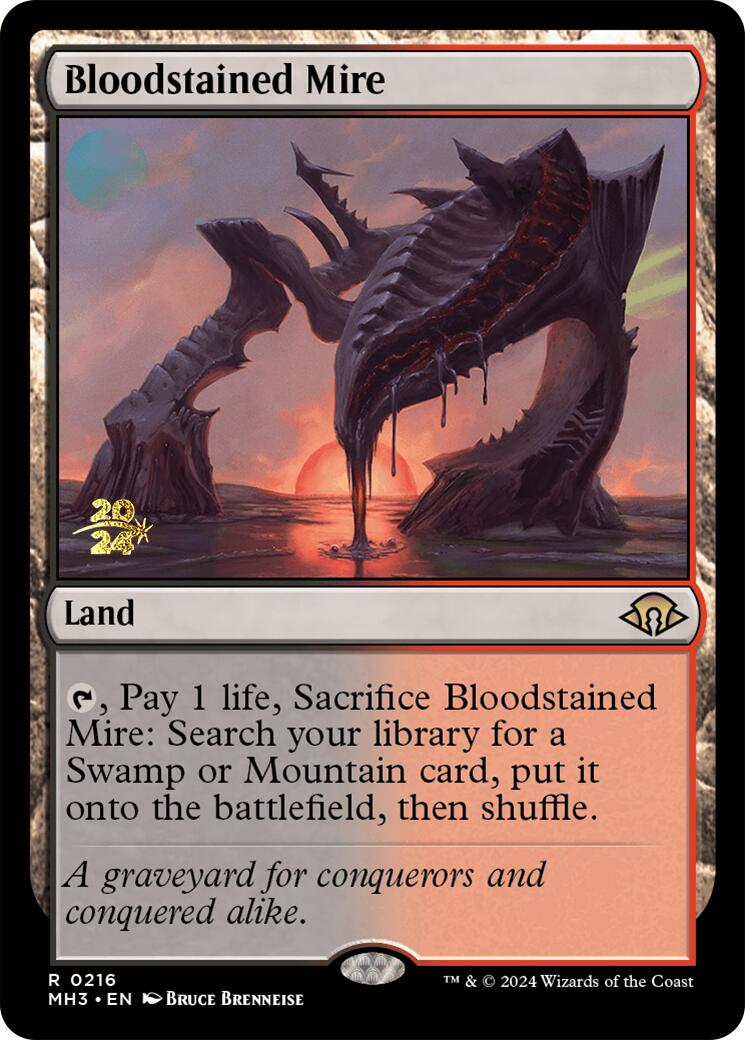 Bloodstained Mire [Modern Horizons 3 Prerelease Promos] | Dumpster Cat Games