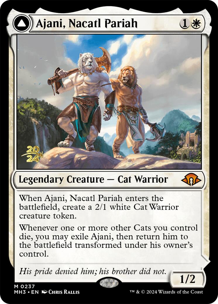 Ajani, Nacatl Pariah [Modern Horizons 3 Prerelease Promos] | Dumpster Cat Games