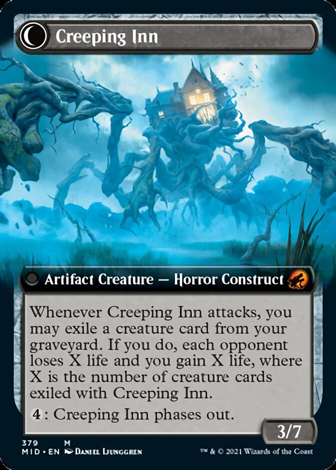 Hostile Hostel // Creeping Inn (Extended Art) [Innistrad: Midnight Hunt] | Dumpster Cat Games