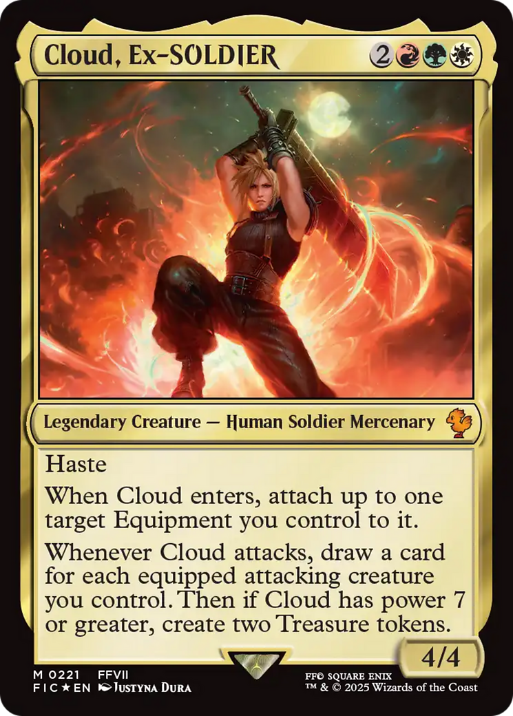 Cloud, Ex-SOLDIER (Surge Foil) [FINAL FANTASY Commander] | Dumpster Cat Games