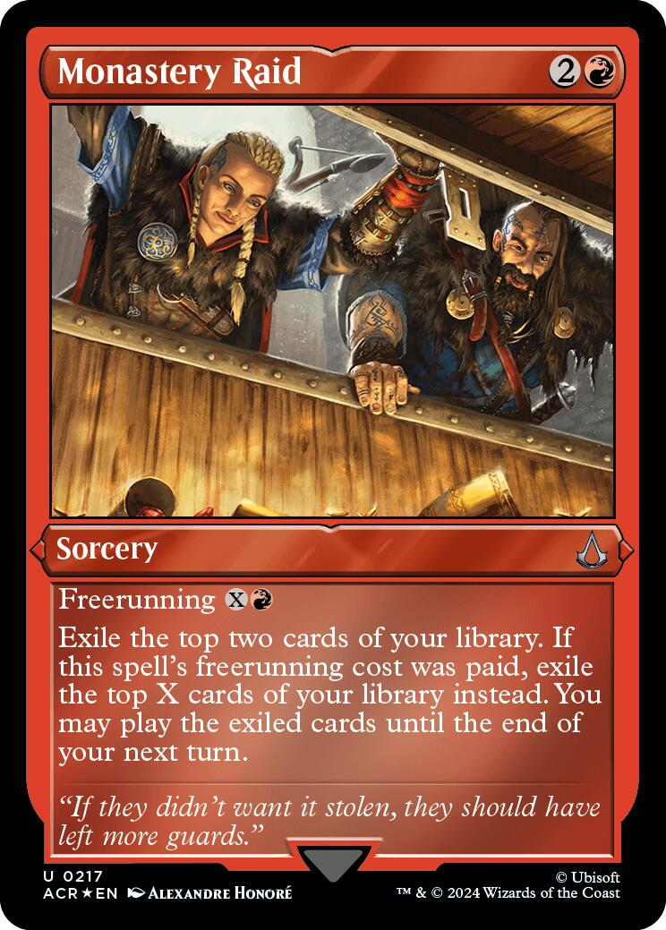 Monastery Raid (Foil Etched) [Assassin's Creed] | Dumpster Cat Games