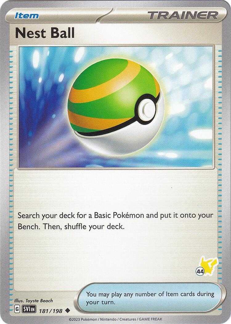 Nest Ball (181/198) (Pikachu Stamp #44) [Battle Academy 2024] | Dumpster Cat Games