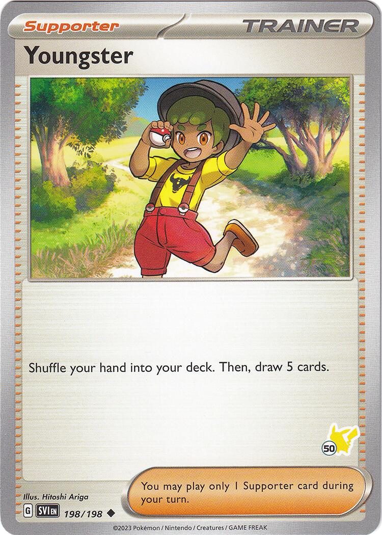 Youngster (198/198) (Pikachu Stamp #50) [Battle Academy 2024] | Dumpster Cat Games