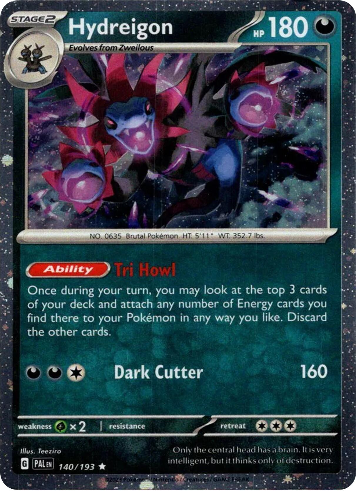 Hydreigon (140/193) (Cosmo Holo) [Scarlet & Violet: Paldea Evolved] | Dumpster Cat Games