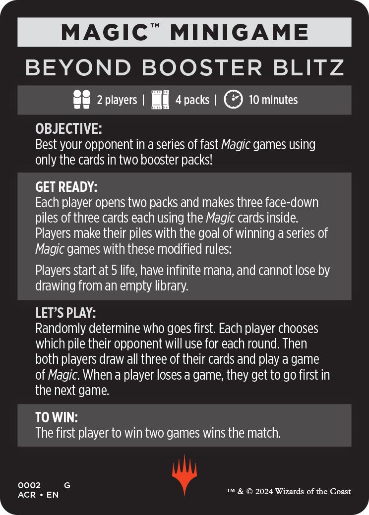 Beyond Booster Blitz (Magic Minigame) [Assassin's Creed Minigame] | Dumpster Cat Games