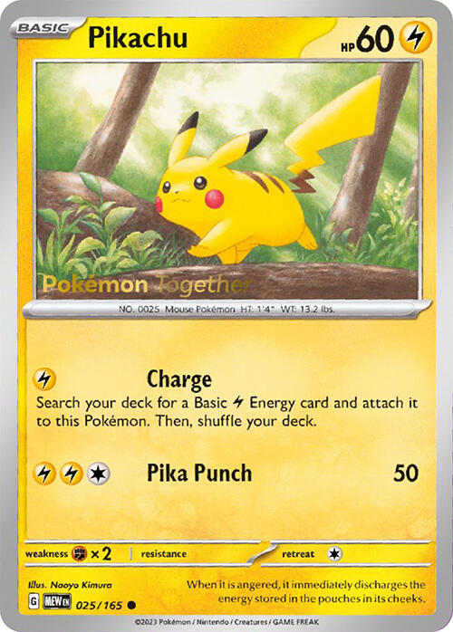 Pikachu (025/165) (PokePost Promo) [Scarlet & Violet 151] | Dumpster Cat Games