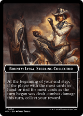 Bounty: Lyssa, Sterling Collector // Bounty Rules Double-Sided Token [Outlaws of Thunder Junction Commander Tokens] | Dumpster Cat Games