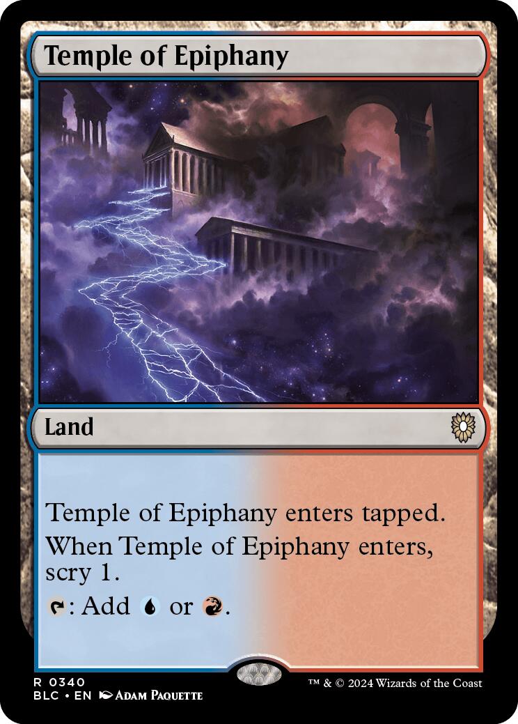 Temple of Epiphany [Bloomburrow Commander] | Dumpster Cat Games