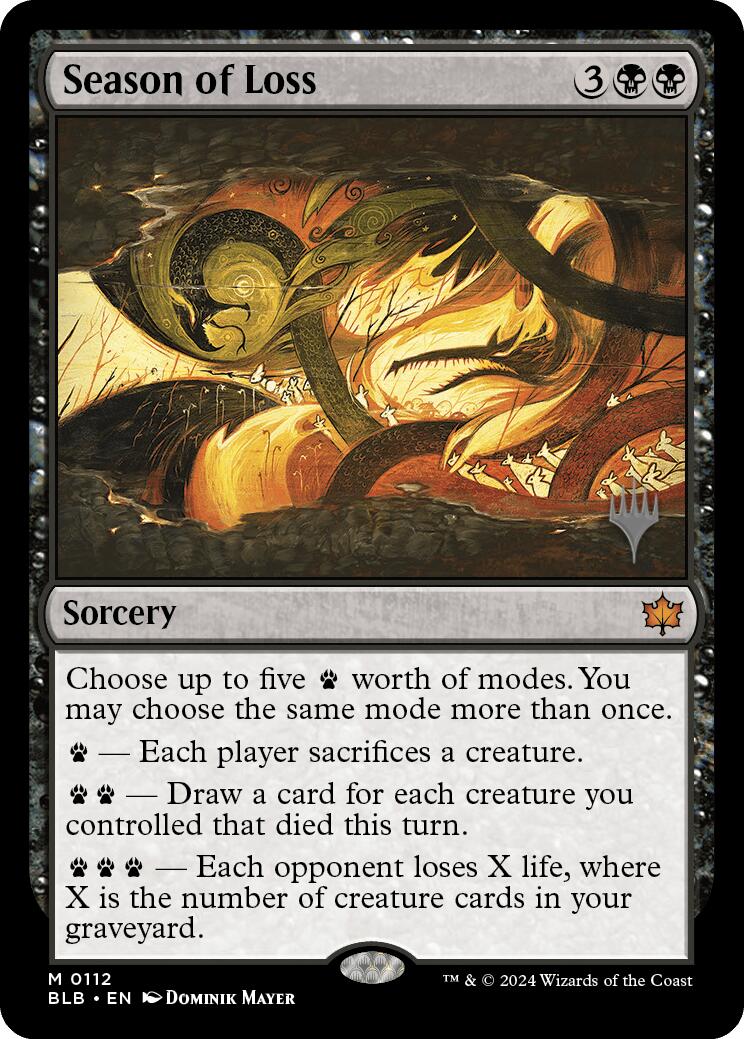 Season of Loss (Promo Pack) [Bloomburrow Promos] | Dumpster Cat Games