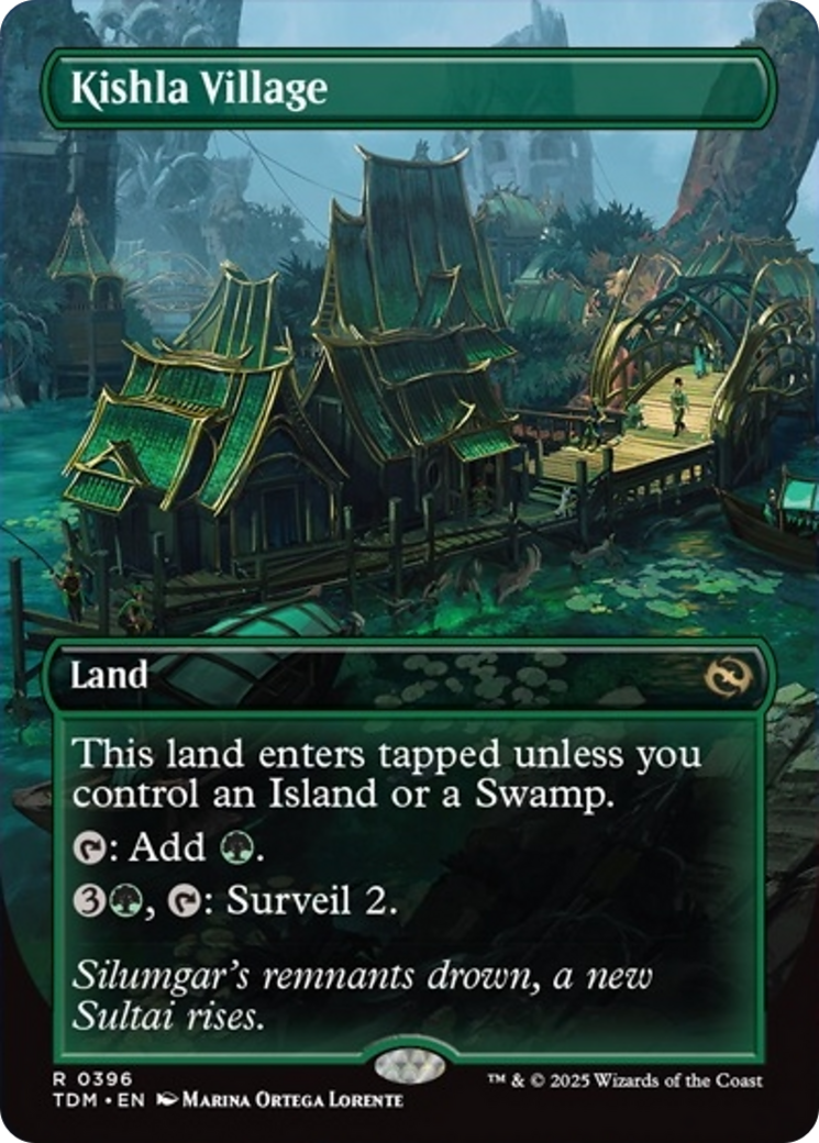 Kishla Village (Borderless) [Tarkir: Dragonstorm] | Dumpster Cat Games
