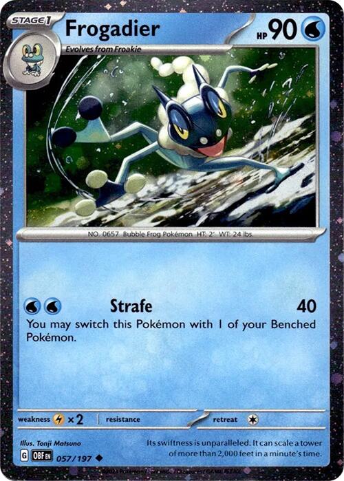 Frogadier (057/197) (Cosmos Holo) [Scarlet & Violet: Obsidian Flames] | Dumpster Cat Games