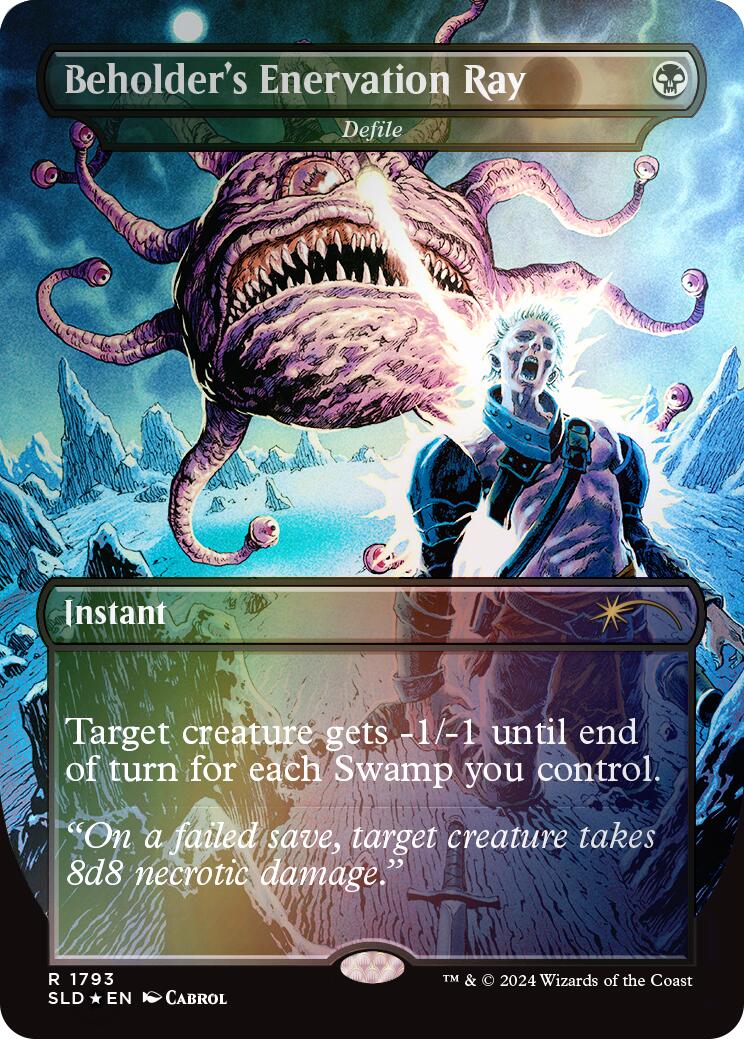 Beholder's Enervation Ray - Defile (Rainbow Foil) [Secret Lair Drop Series] | Dumpster Cat Games