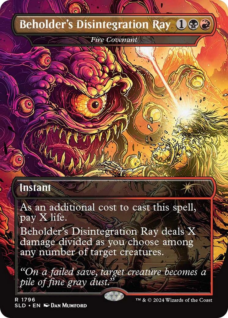 Beholder's Disintegration Ray - Fire Covenant [Secret Lair Drop Series] | Dumpster Cat Games