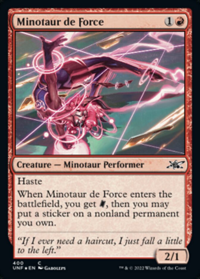 Minotaur de Force (Galaxy Foil) [Unfinity] | Dumpster Cat Games