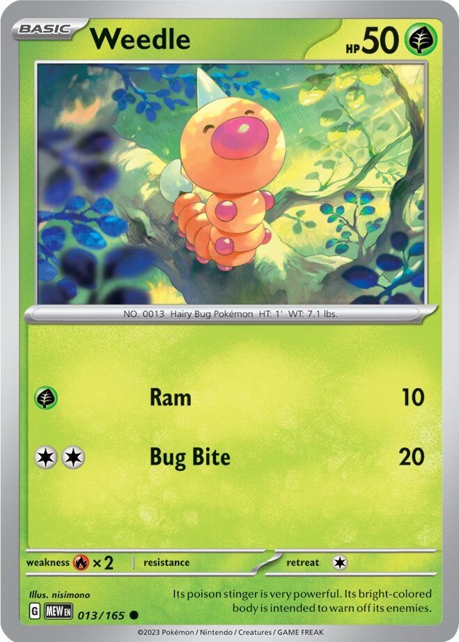 Weedle (013/165) [Scarlet & Violet 151] | Dumpster Cat Games