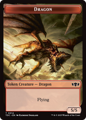 Copy // Dragon (0014) Double-Sided Token [Tarkir: Dragonstorm Commander Tokens] | Dumpster Cat Games