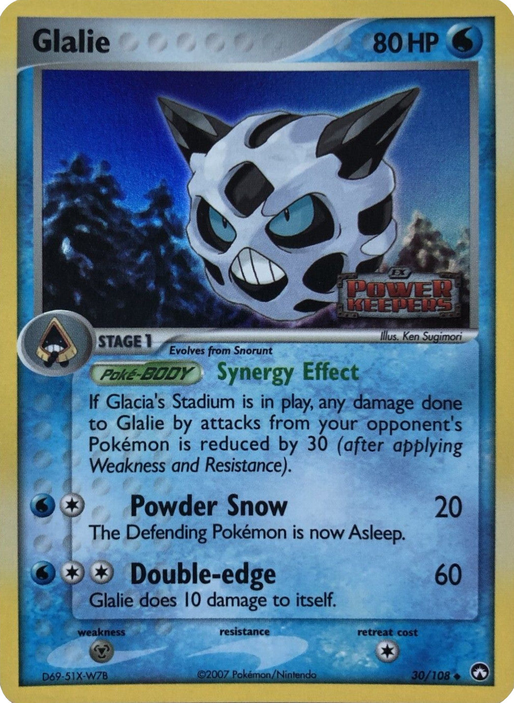Glalie (30/108) (Stamped) [EX: Power Keepers] | Dumpster Cat Games