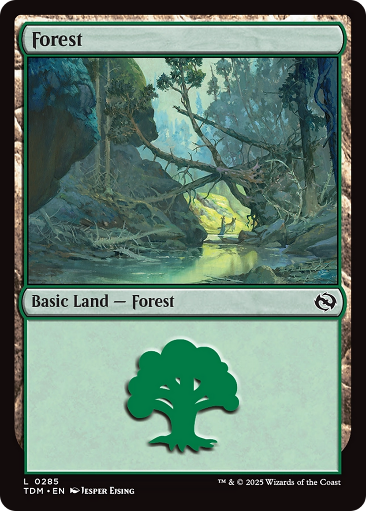 Forest (0285) [Tarkir: Dragonstorm] | Dumpster Cat Games