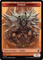 Goblin // Treasure Double-Sided Token [Foundations Tokens] | Dumpster Cat Games