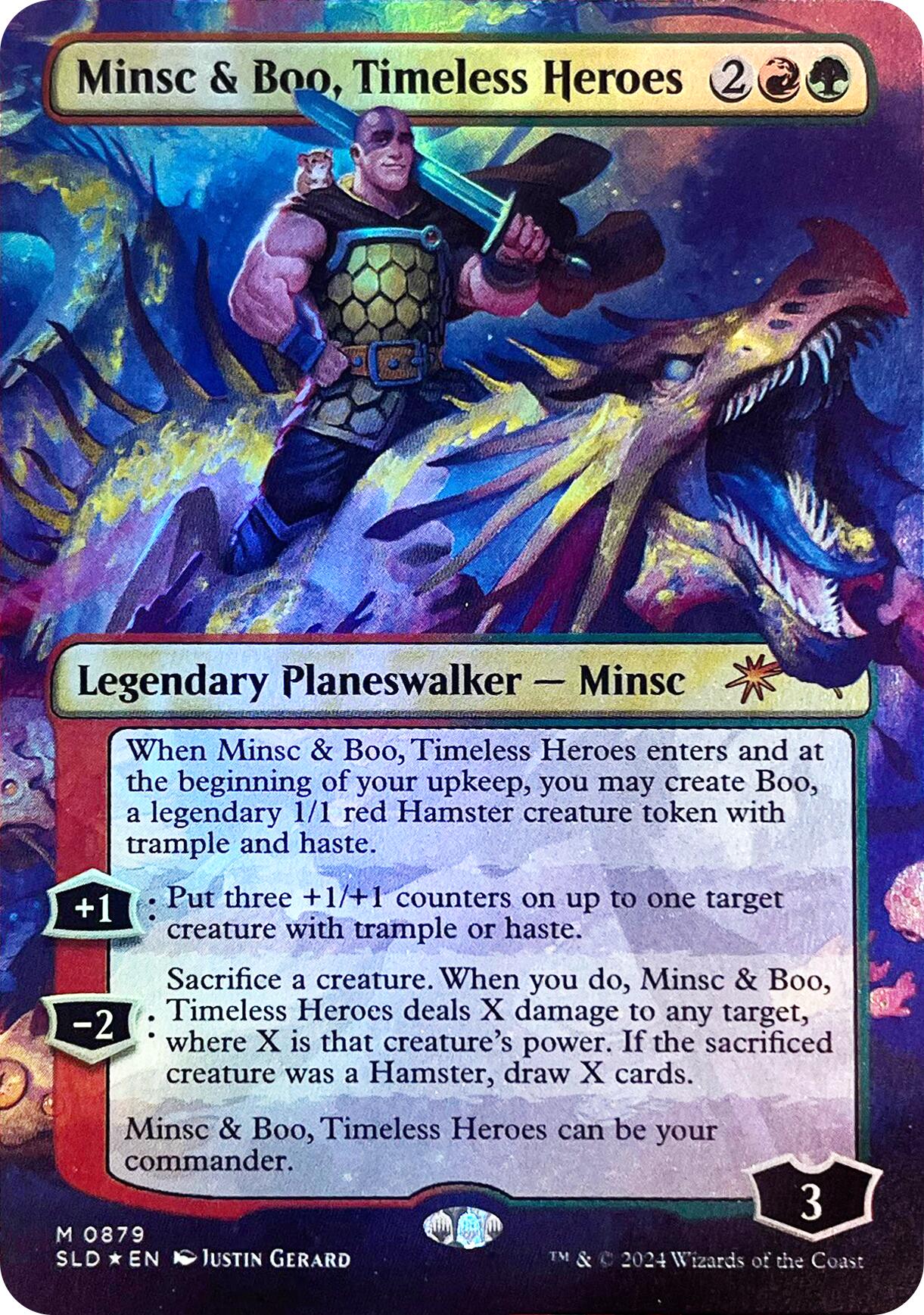 Minsc & Boo, Timeless Heroes (Rainbow Foil) [Secret Lair Drop Series] | Dumpster Cat Games