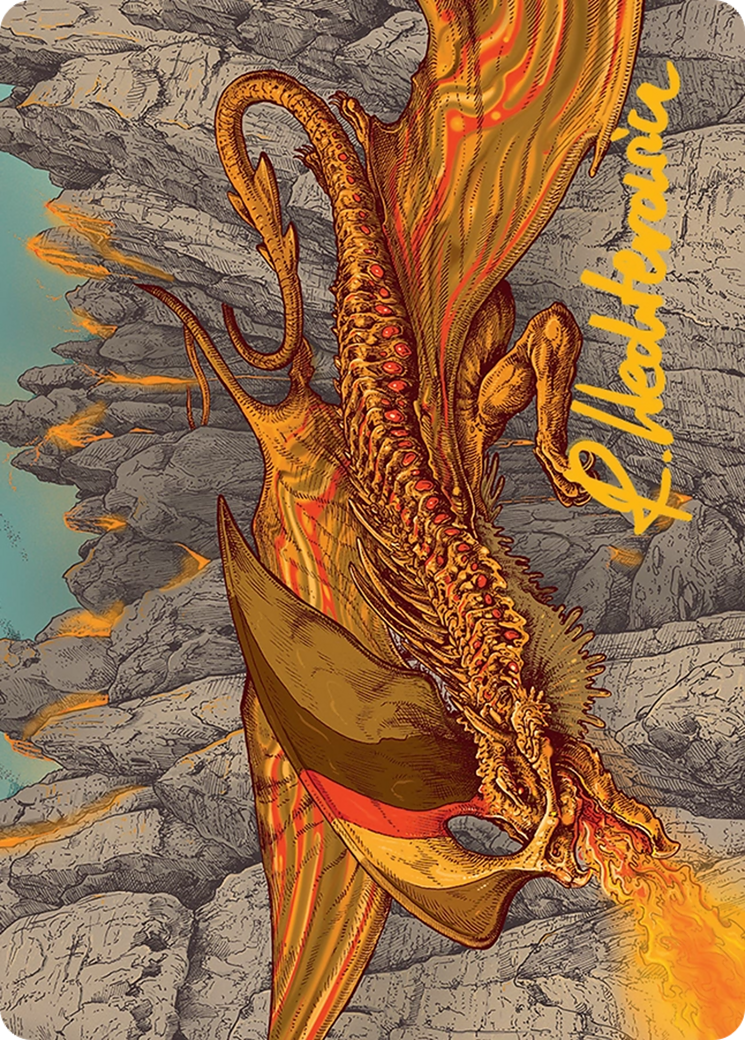 Magmatic Hellkite Art Card (34/54) [Tarkir: Dragonstorm Art Series] | Dumpster Cat Games