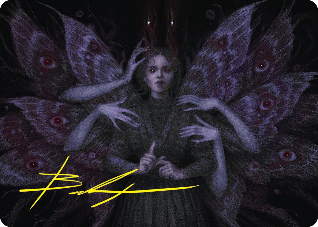 Demonic Counsel Art Card (7/54) (Gold-Stamped Signature) [Duskmourn: House of Horror Art Series] | Dumpster Cat Games