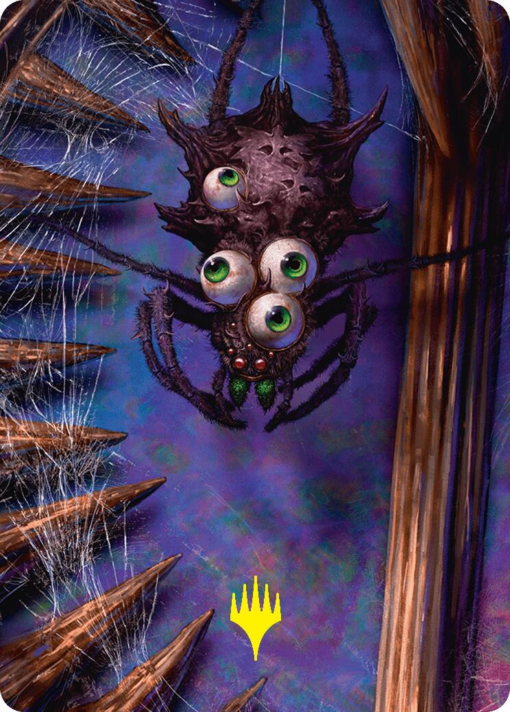 Spider Art Card (Gold-Stamped Planeswalker Symbol) [Duskmourn: House of Horror Art Series] | Dumpster Cat Games