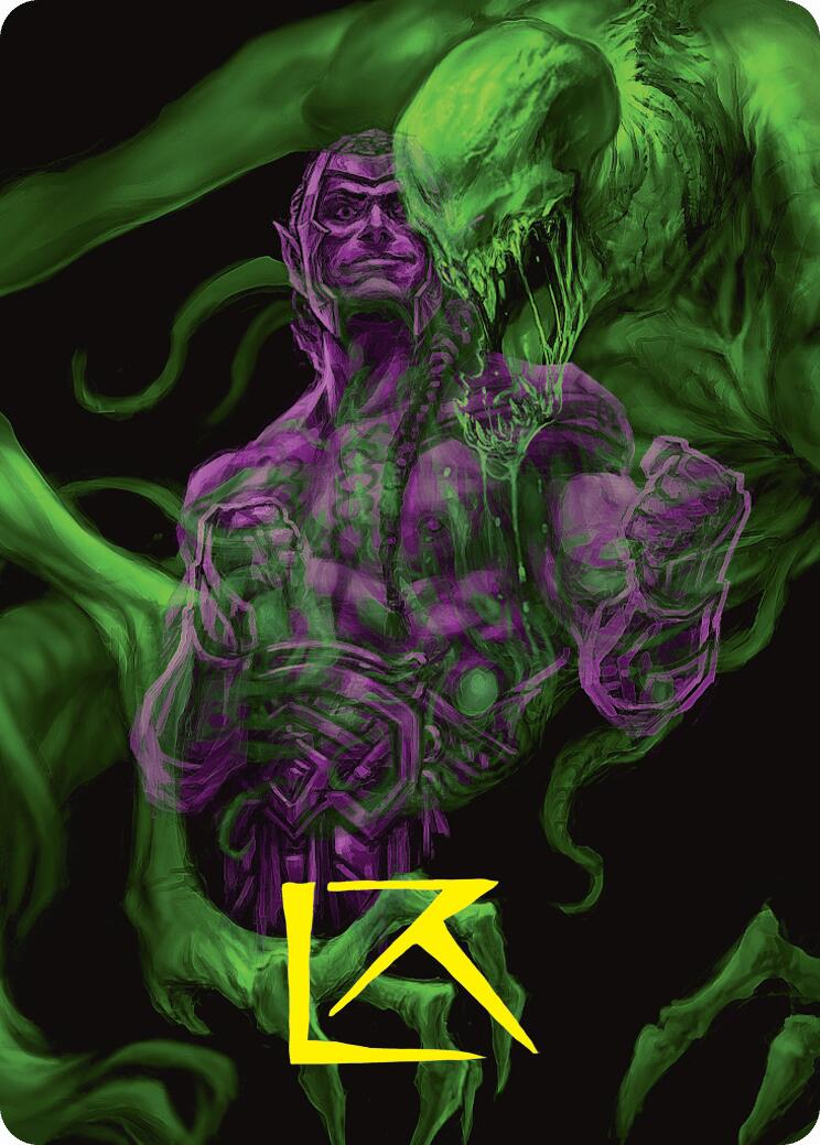 Tyvar, the Pummeler Art Card (Gold-Stamped Signature) [Duskmourn: House of Horror Art Series] | Dumpster Cat Games