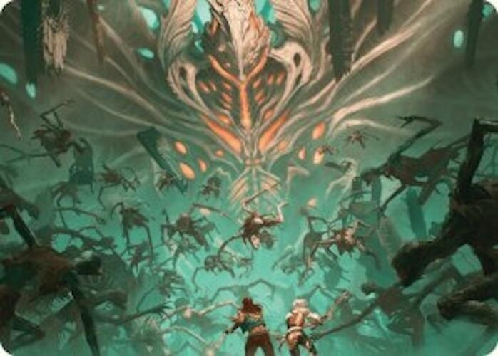 Valgavoth's Onslaught Art Card [Duskmourn: House of Horror Art Series] | Dumpster Cat Games