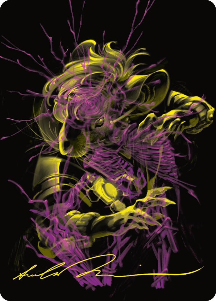 Nashi, Searcher in the Dark Art Card (43/54) (Gold-Stamped Signature) [Duskmourn: House of Horror Art Series] | Dumpster Cat Games