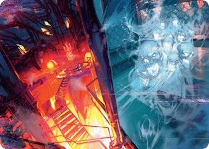 Roaring Furnace // Steaming Sauna Art Card [Duskmourn: House of Horror Art Series] | Dumpster Cat Games