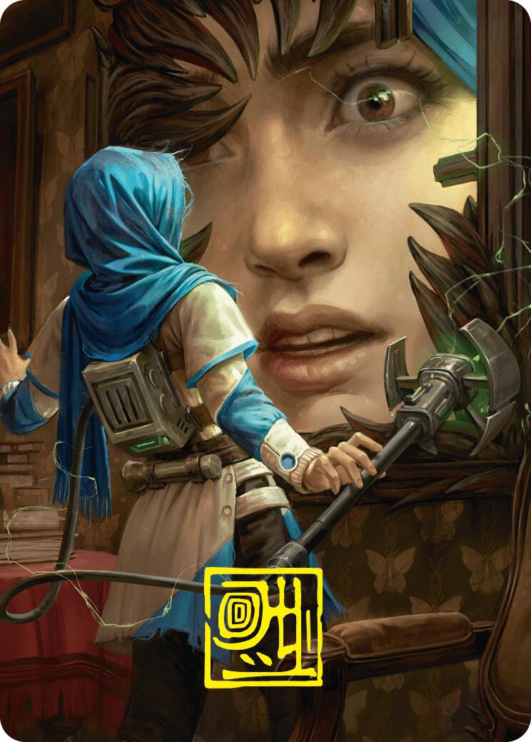 Reality Is Mine to Control Art Card (Gold-Stamped Signature) [Duskmourn: House of Horror Art Series] | Dumpster Cat Games