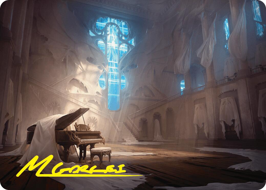 Plains Art Card (Gold-Stamped Signature) [Duskmourn: House of Horror Art Series] | Dumpster Cat Games
