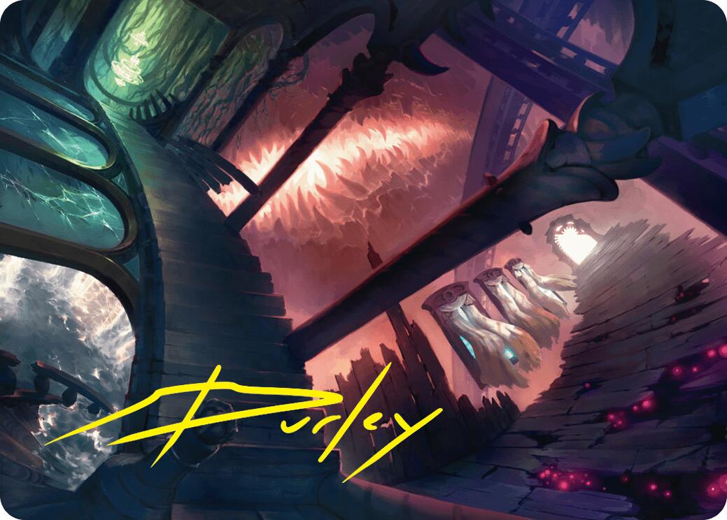 Terramorphic Expanse Art Card (Gold-Stamped Signature) [Duskmourn: House of Horror Art Series] | Dumpster Cat Games