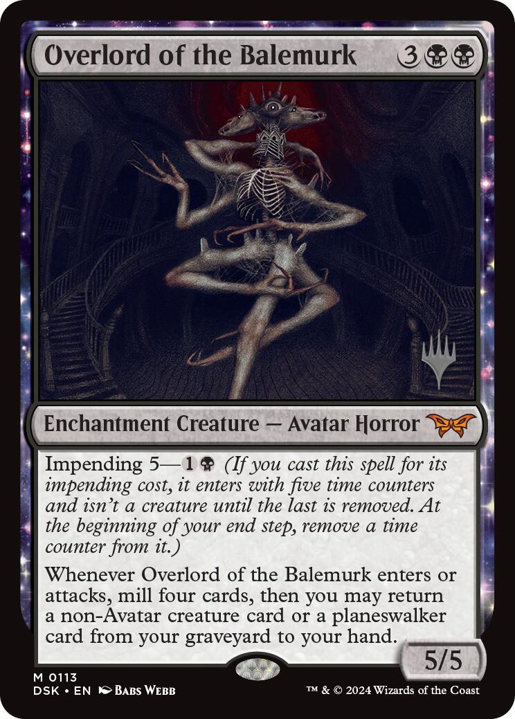Overlord of the Balemurk (Promo Pack) [Duskmourn: House of Horror Promos] | Dumpster Cat Games