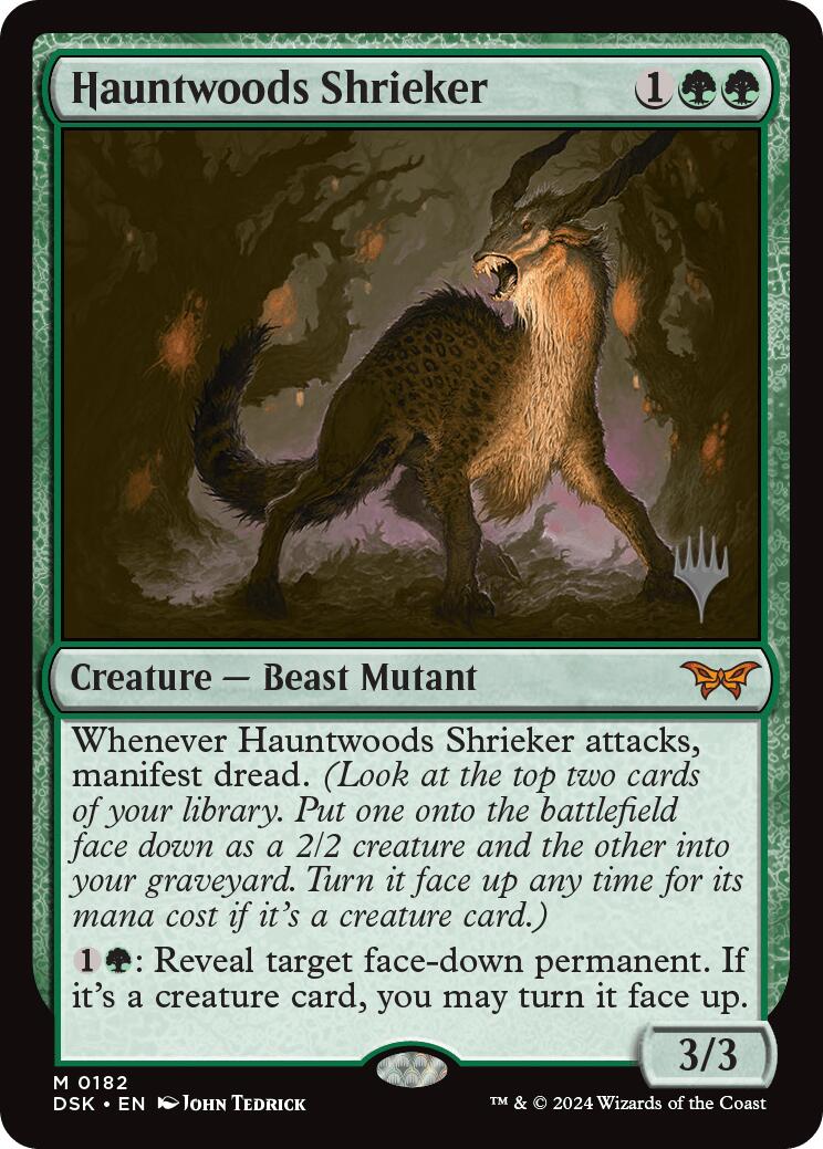 Hauntwoods Shrieker (Promo Pack) [Duskmourn: House of Horror Promos] | Dumpster Cat Games