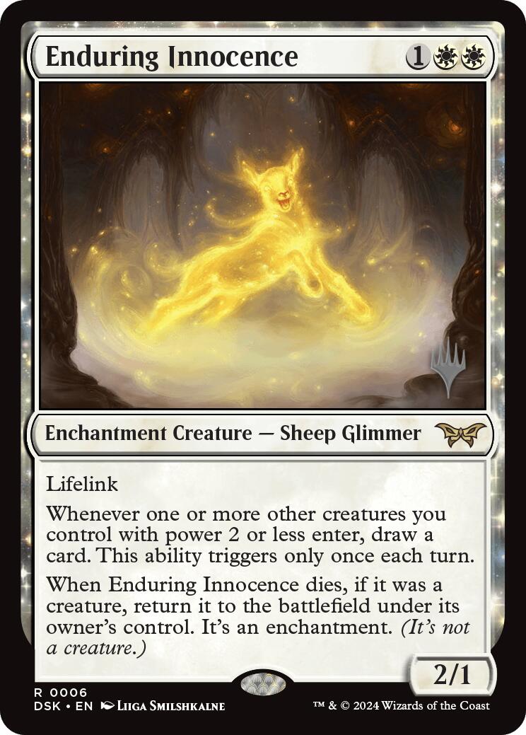 Enduring Innocence (Promo Pack) [Duskmourn: House of Horror Promos] | Dumpster Cat Games