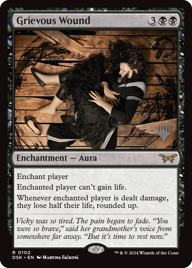 Grievous Wound (Promo Pack) [Duskmourn: House of Horror Promos] | Dumpster Cat Games