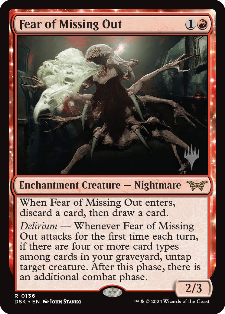 Fear of Missing Out (Promo Pack) [Duskmourn: House of Horror Promos] | Dumpster Cat Games